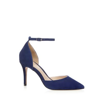 Blue 'Jardine' high heel court shoes